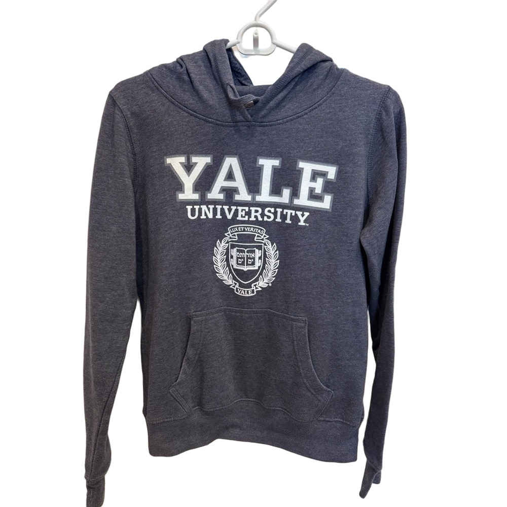 Yale Gray Hoodie Sweatshirt - Adult Small
